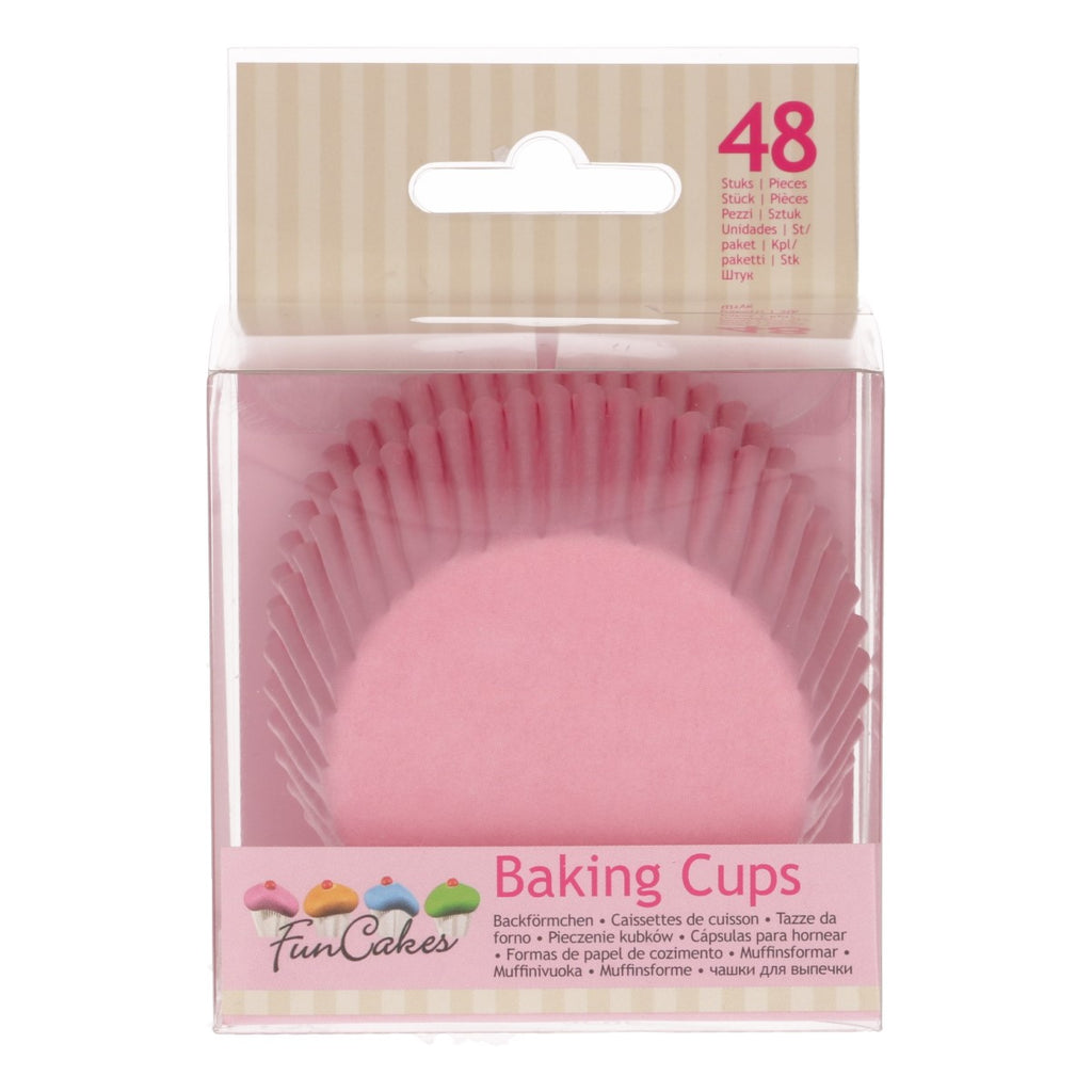 Caissettes à cupcakes rose clair FunCakes - 48 pièces
