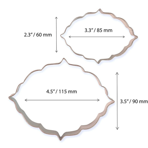 Emporte pièce ovale pour biscuit PME - 2pcs