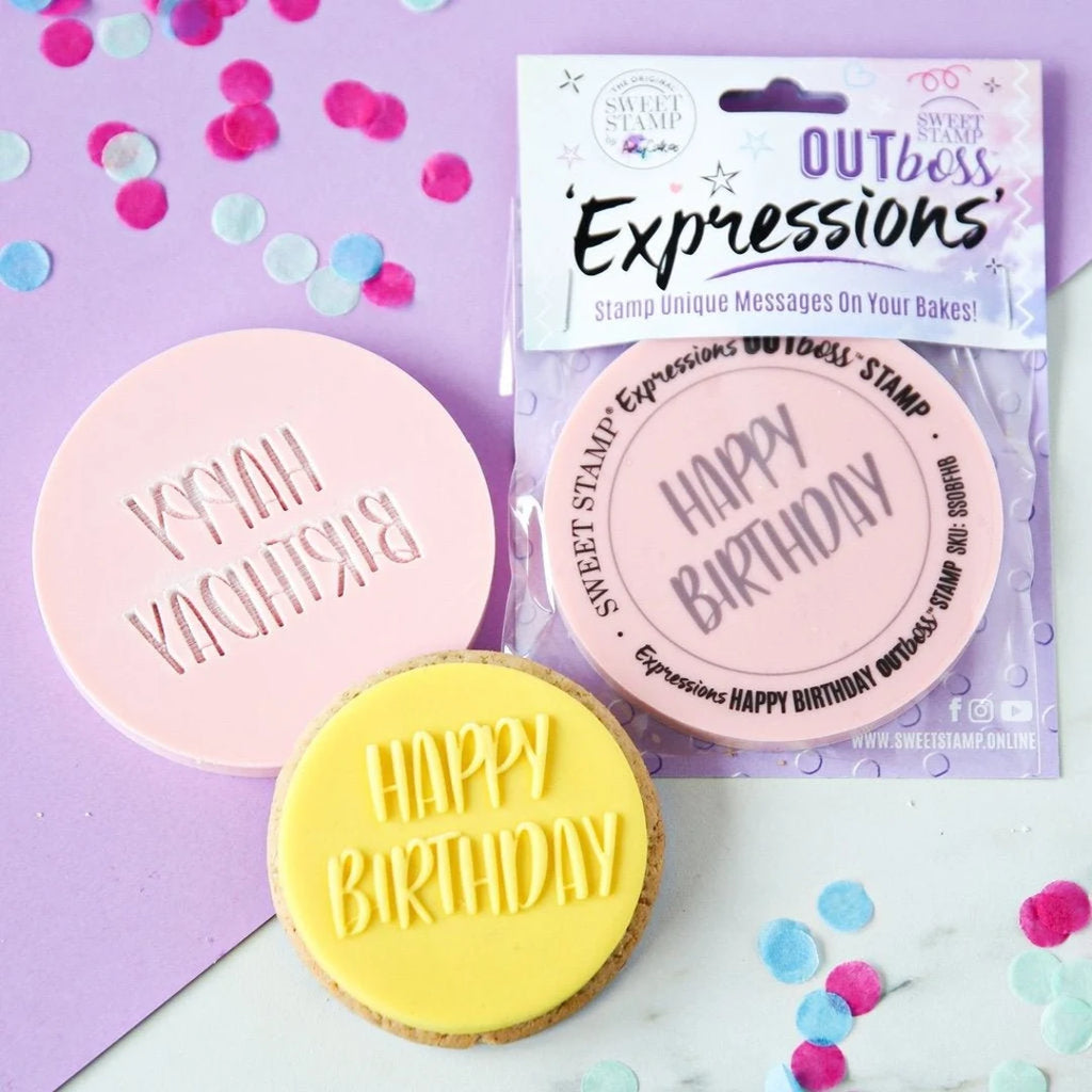 Tampon OUTBOSS « Fun Happy Birthday» - Sweet Stamp